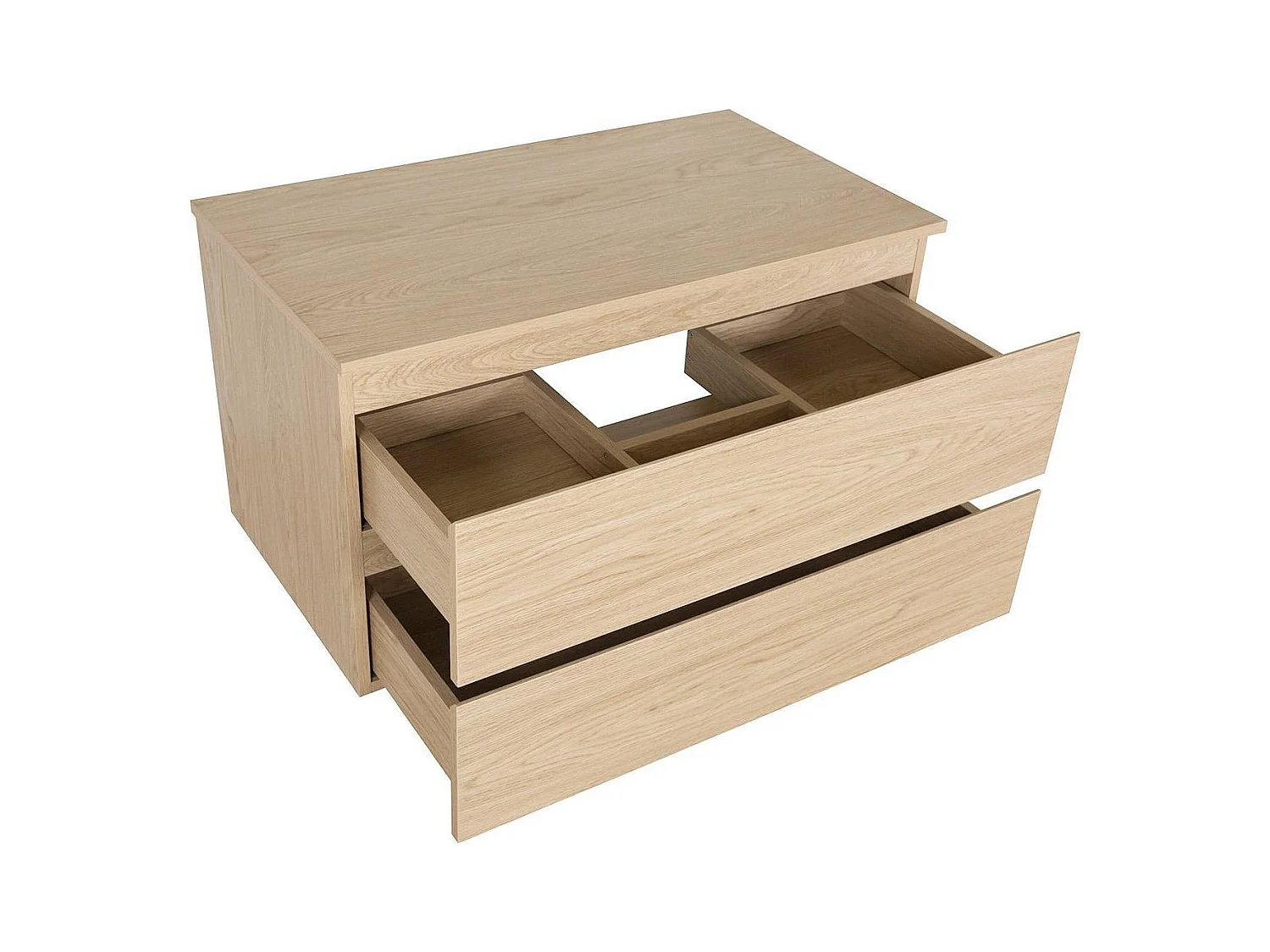 Enkele wastafelmeubel met eiken decor 80 cm SORRENTO