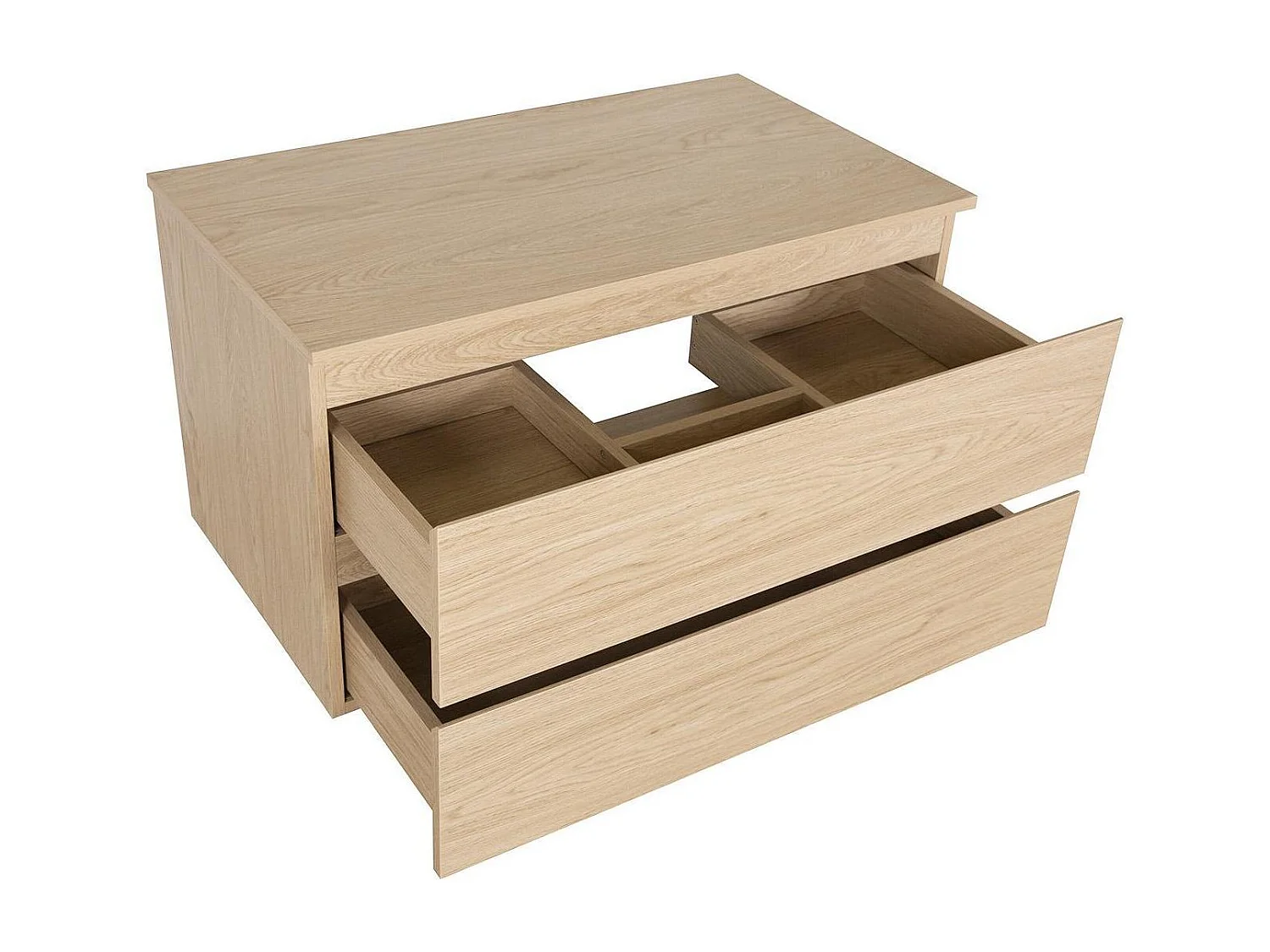 Meuble simple con lavabo decorativo de roble de 80 cm SORRENTO