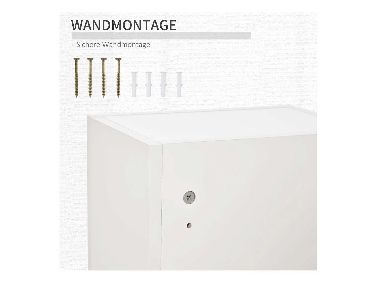 Armoire à pharmacie murale verrouillable et réglable, avec croix de premiers secours