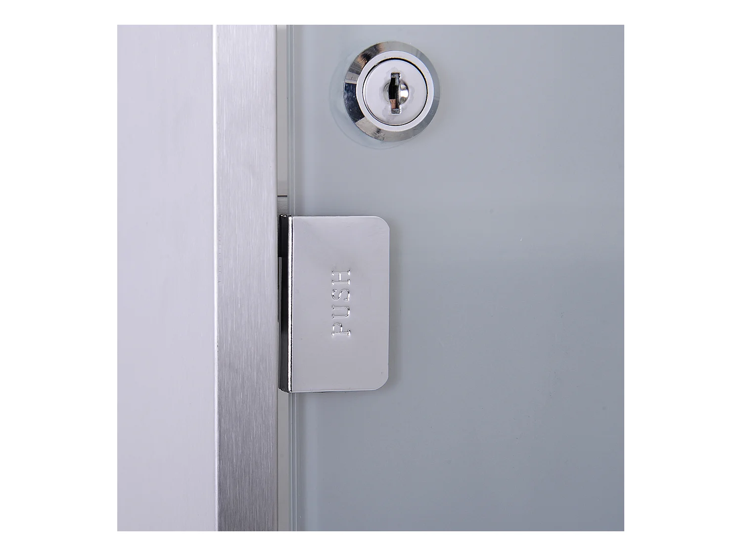 Erste-Hilfe-Schrank aus Edelstahl mit Schloss, 30 x 18 x 50 cm