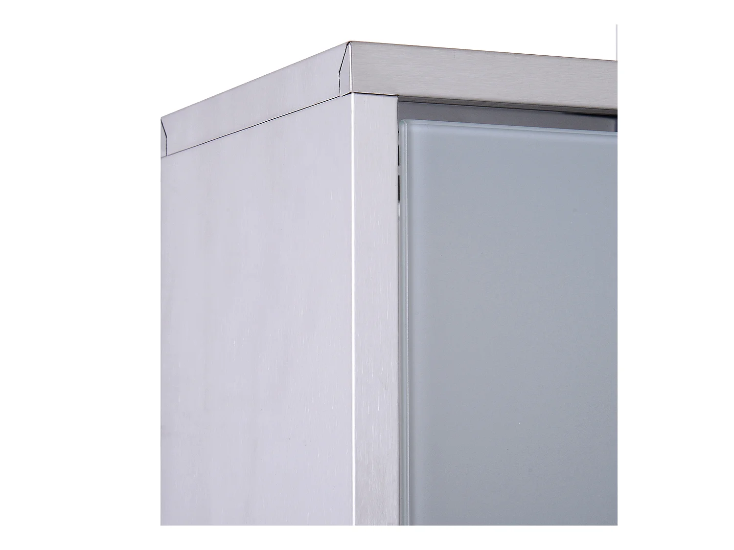 Erste-Hilfe-Schrank aus Edelstahl mit Schloss, 30 x 18 x 50 cm