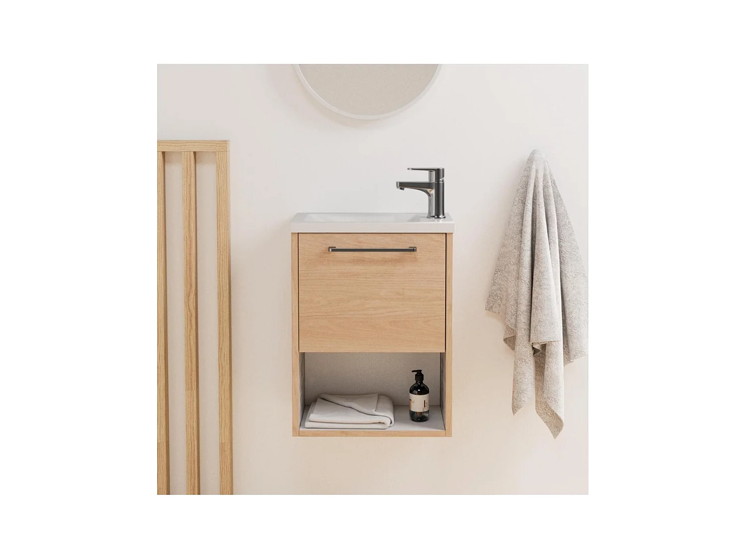 Conjunto mueble lavamanos + grifo NIKA