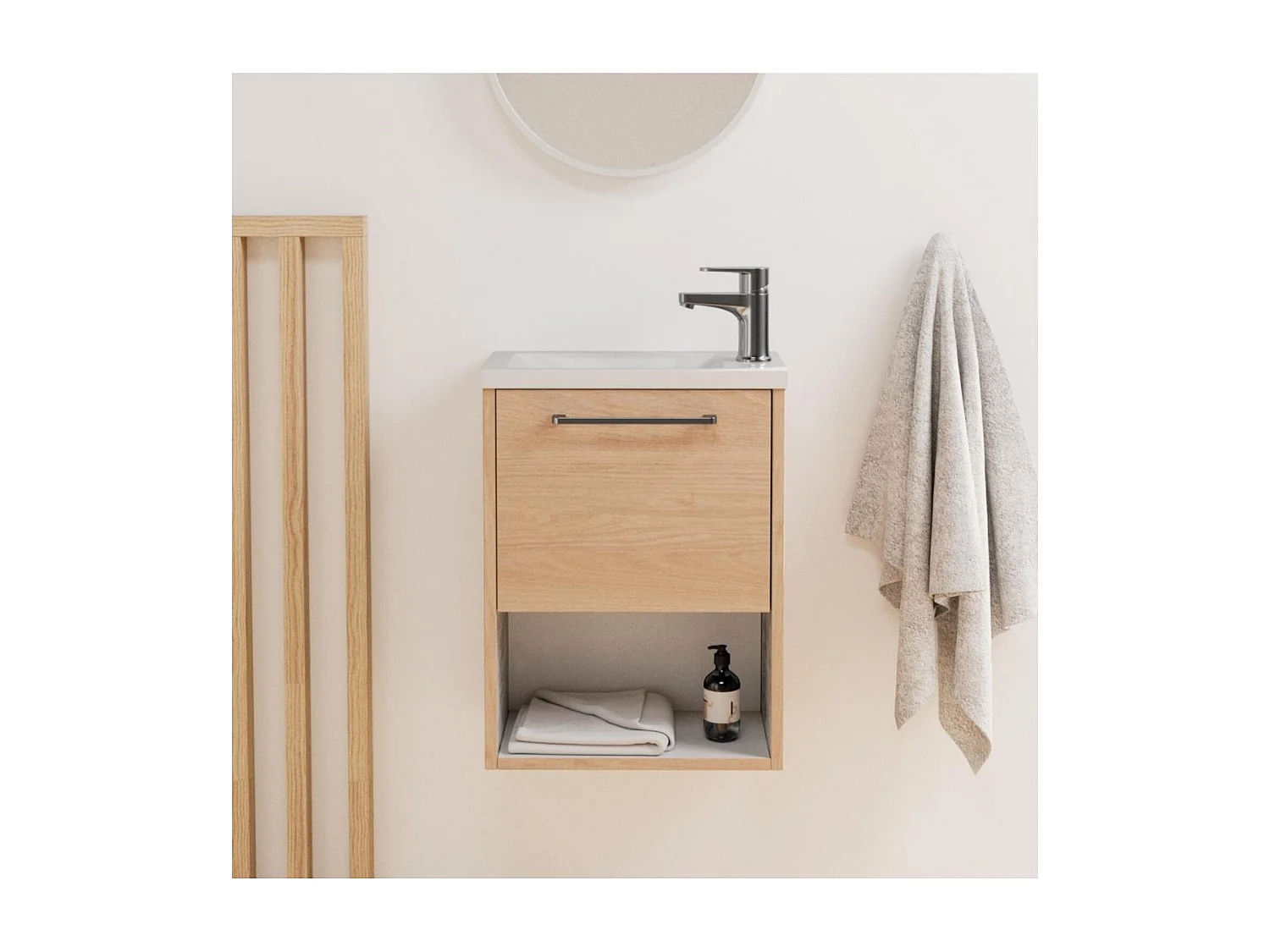 Conjunto mueble lavamanos + grifo NIKA