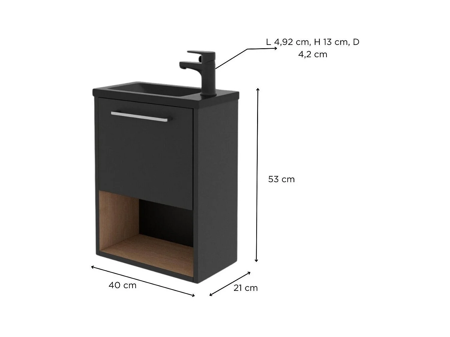 Lavabo NIKA + set rubinetto