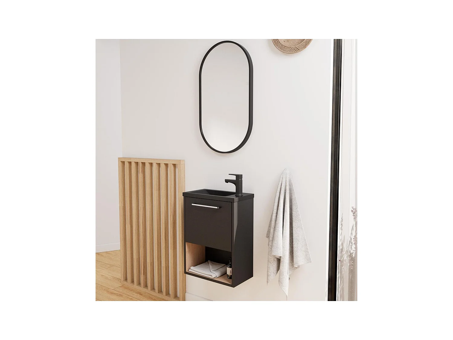 Conjunto mueble de lavabo + grifo NIKA
