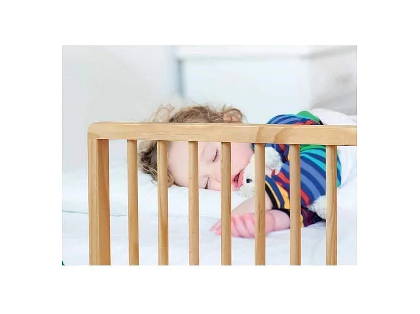 Nidalys Barriere de lit bois naturel 120 CM norme BS