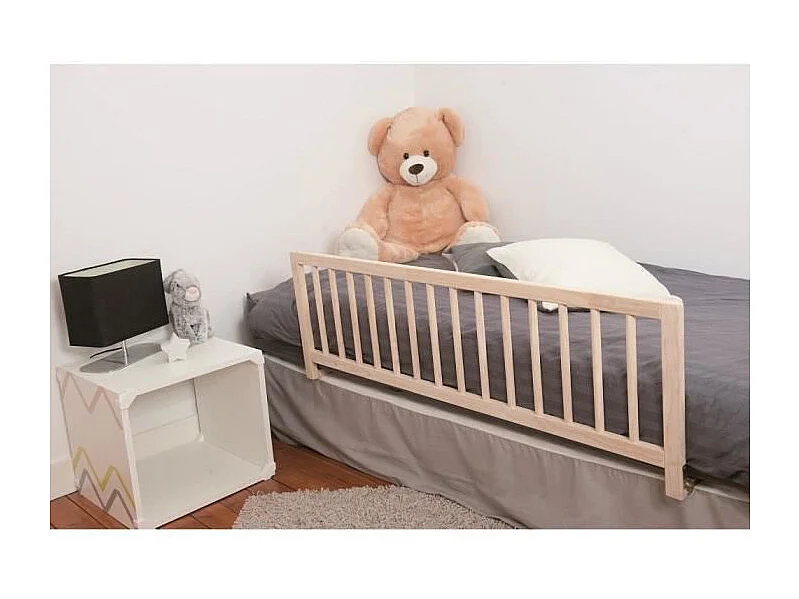 Nidalys Barriere de lit bois naturel 120 CM norme BS
