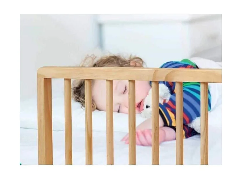 Nidalys Barriere de lit bois naturel 120 CM norme BS