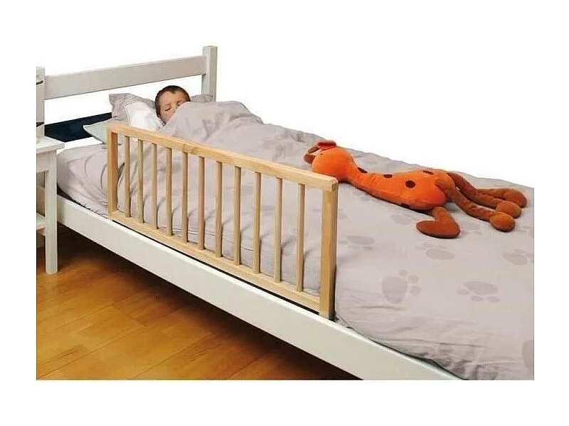 Nidalys Barriere de lit bois naturel 120 CM norme BS