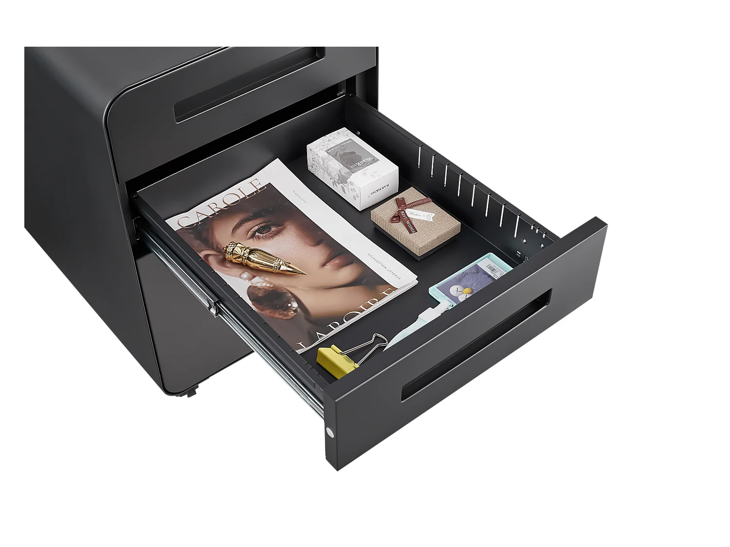 Mobiler Aktenschrank mit 3 Schubladen unter dem Schreibtisch, einfacher und vielseitiger Aufbewahrungsschrank