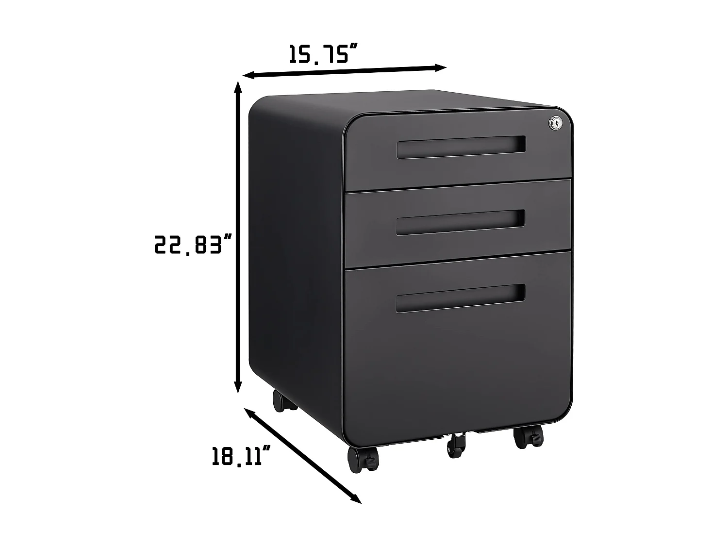 Archivador móvil de 3 cajones bajo el escritorio: un mueble de almacenamiento sencillo y versátil