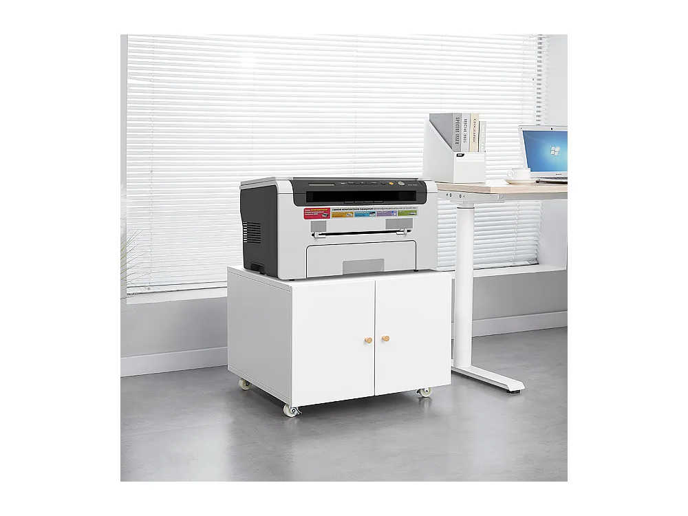 Druckerständer aus Metall mit Stauraum, Mobile Druckertische