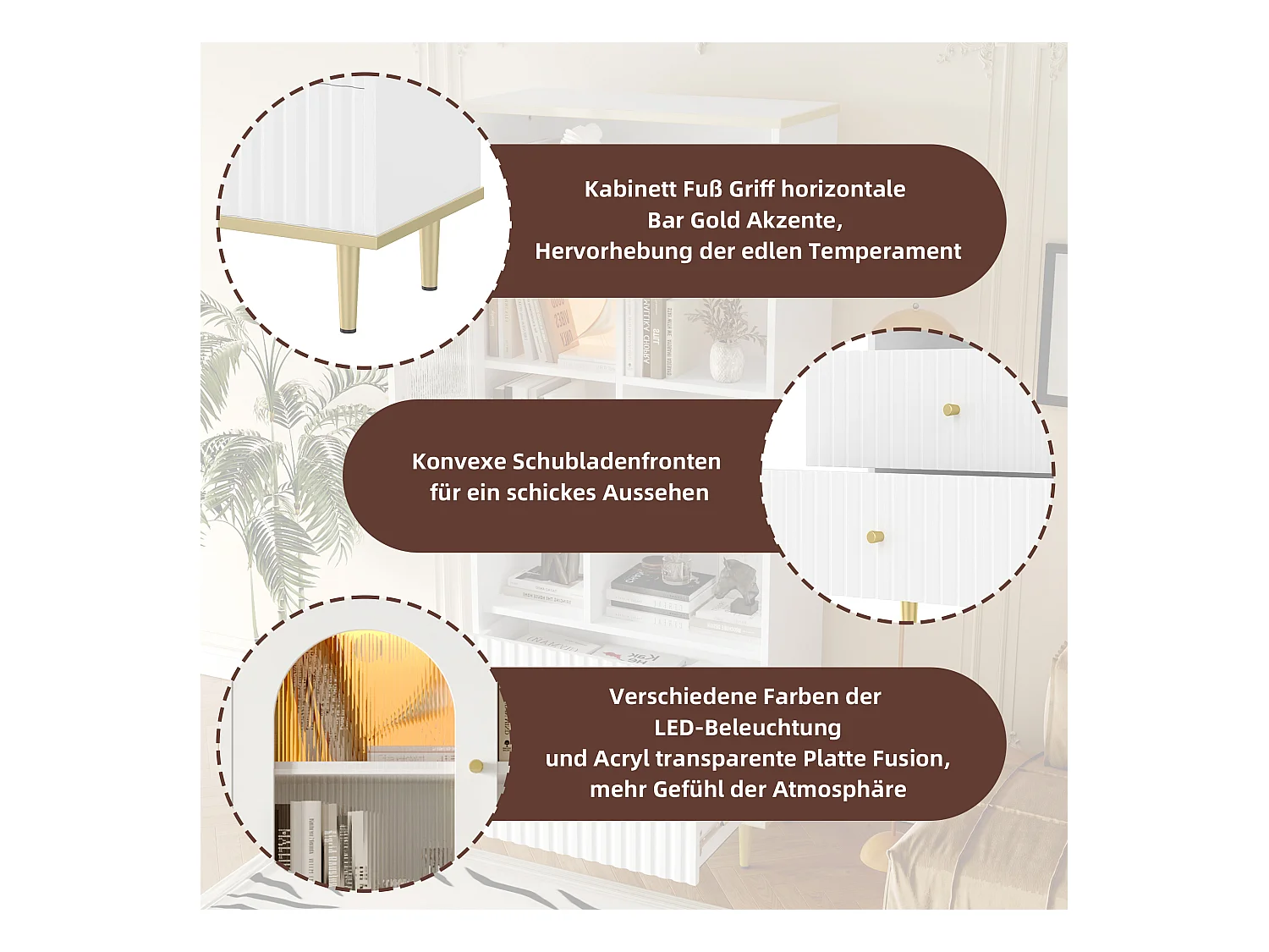 Multifunktionales Bücherregal 78 x 36 x 180 cm, mehrlagige Aufbewahrung, transparente Tür