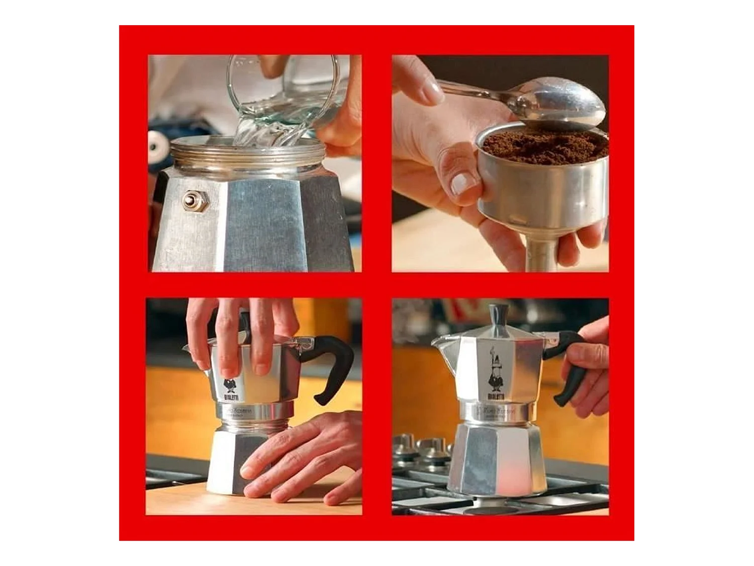 Cafetiere Italienne BIALETTI - Moka Express - Aluminium - 4 Tasses