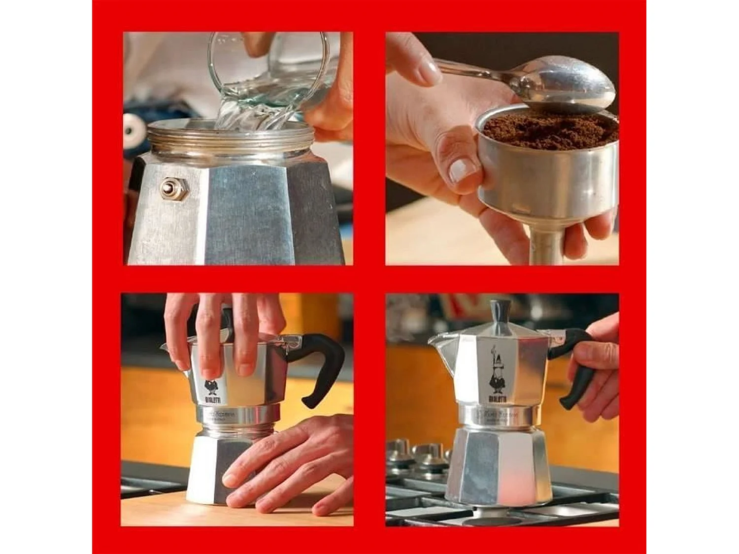 Cafetiere Italienne BIALETTI - Moka Express - Aluminium - 4 Tasses