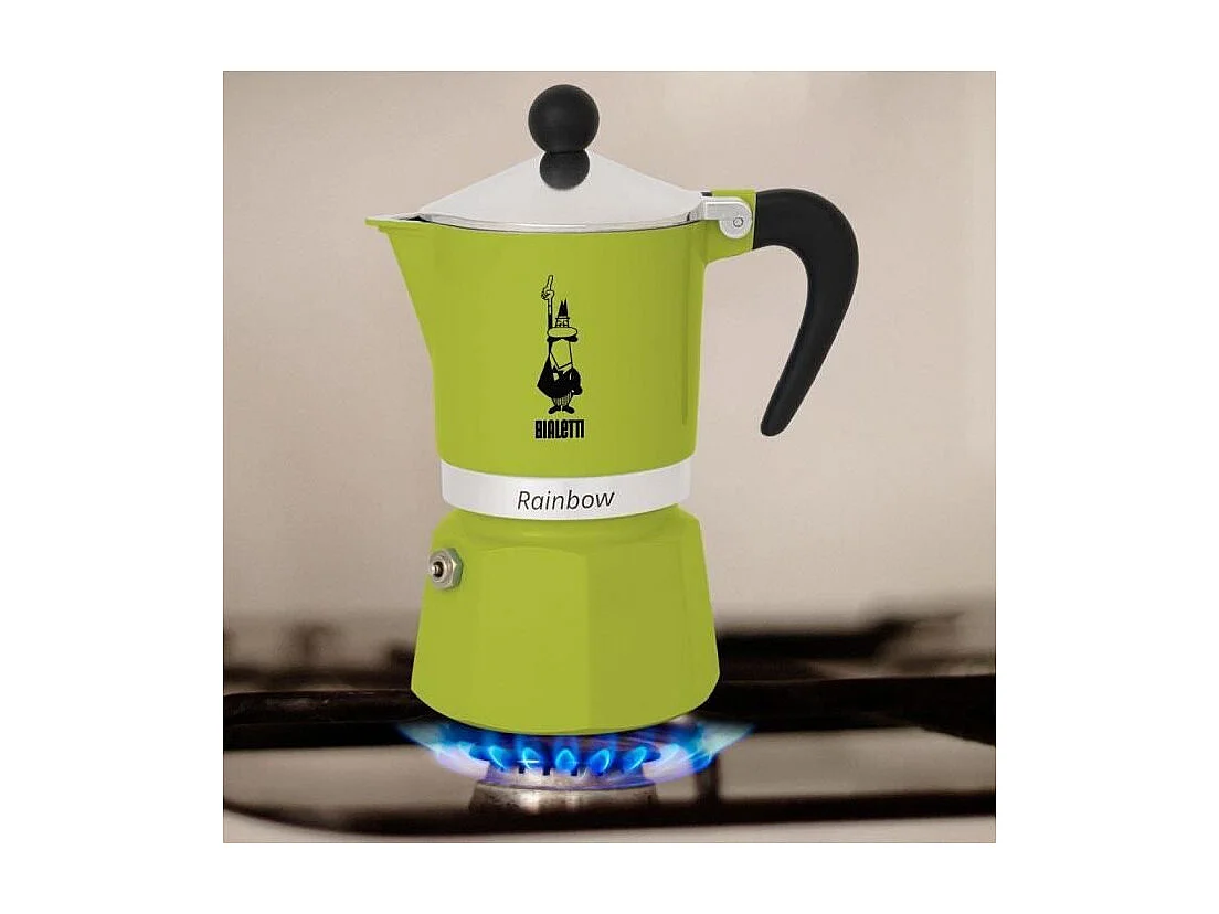 Cafetiere italienne - BIALETTI - RAINBOW - 6 tasses - 0,30 L - Vert