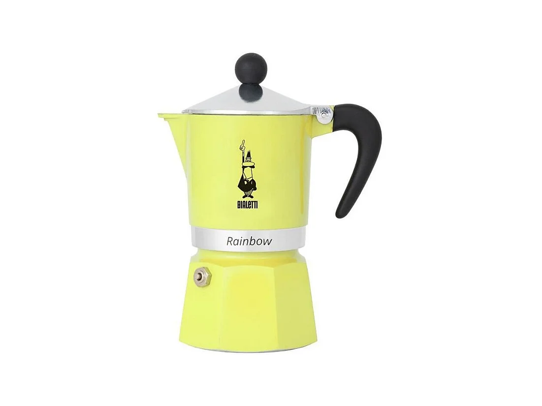 Cafetiere italienne - BIALETTI - RAINBOW - 6 tasses - 0,30 L - Jaune