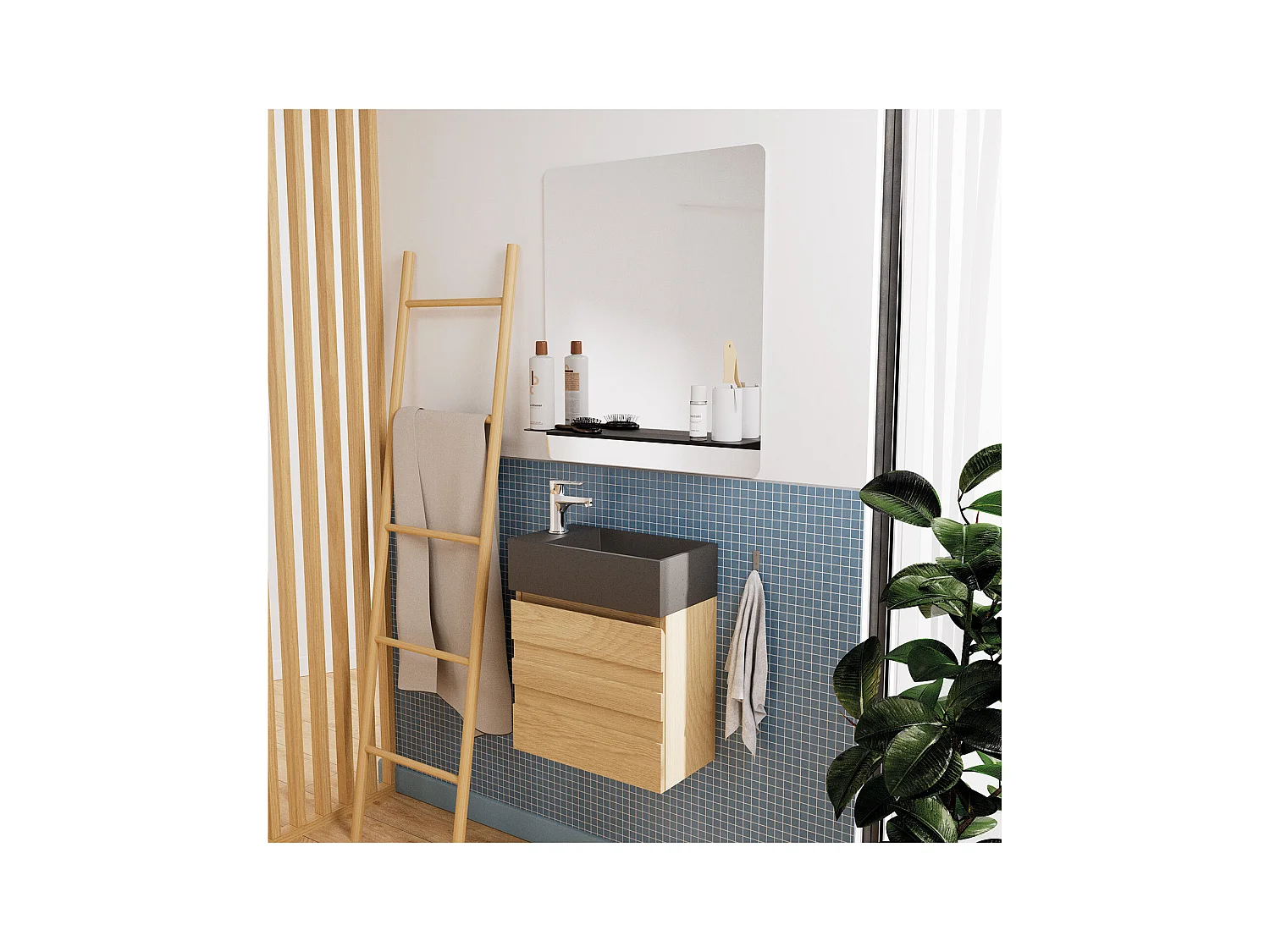 VASQUE LAVE MAINS BOL CERAMIQUE NOIRE