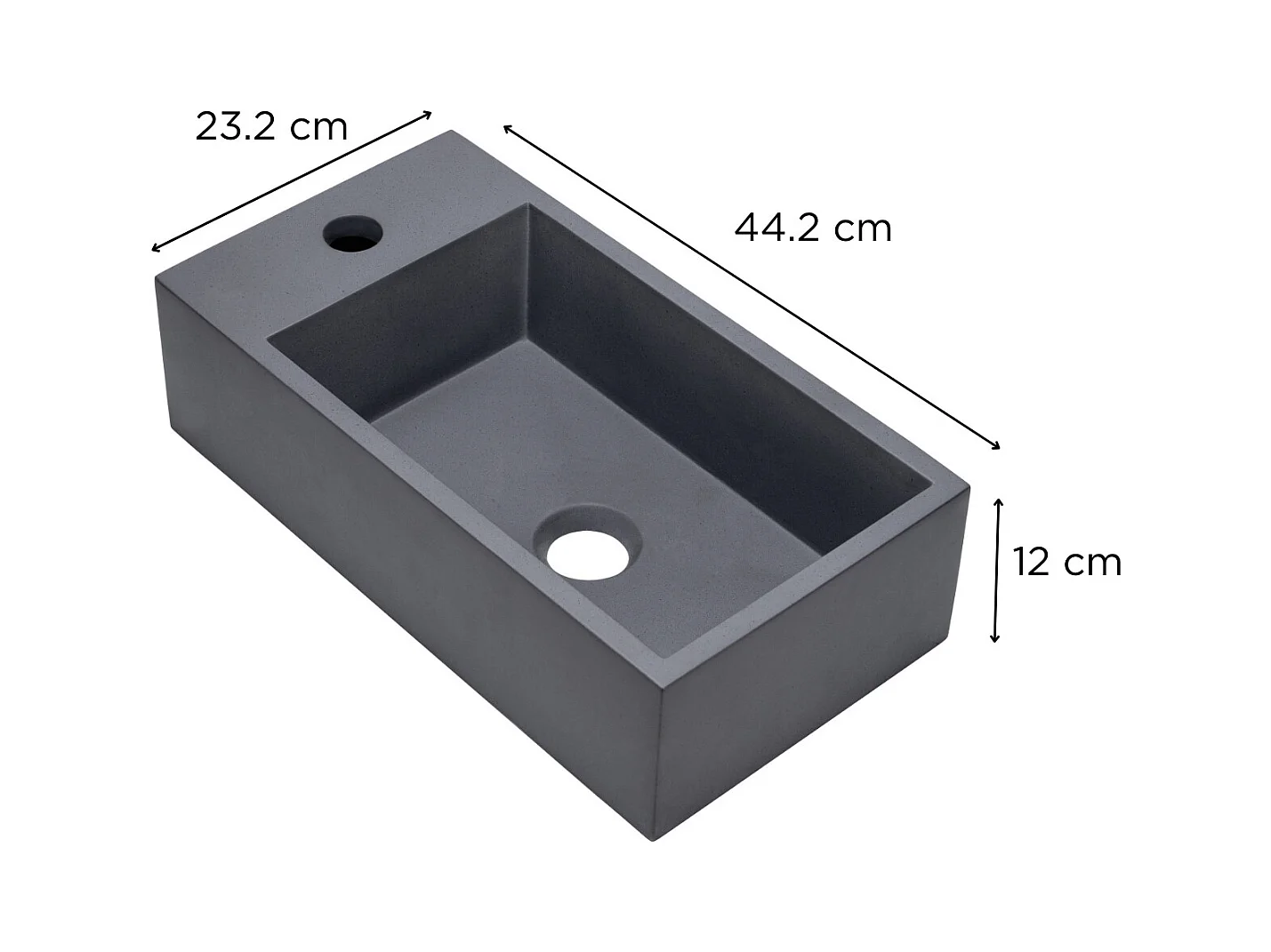 VASQUE LAVE MAINS BOL CERAMIQUE NOIRE