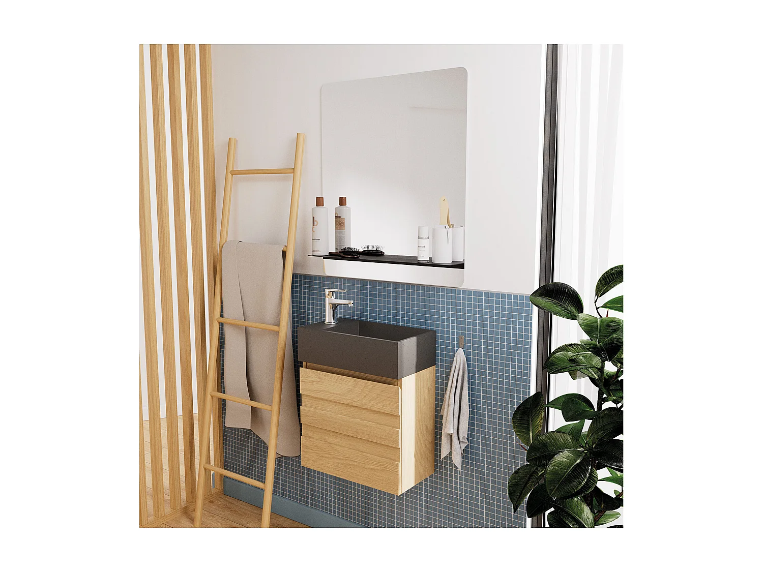 VASQUE LAVE MAINS BOL CERAMIQUE NOIRE