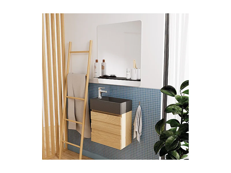 VASQUE LAVE MAINS BOL CERAMIQUE NOIRE