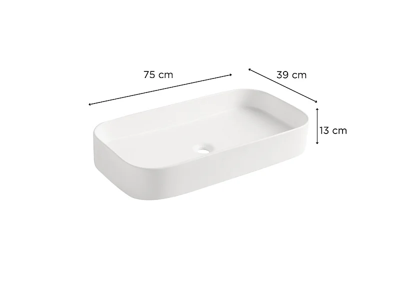 Vasque josy blanc mat