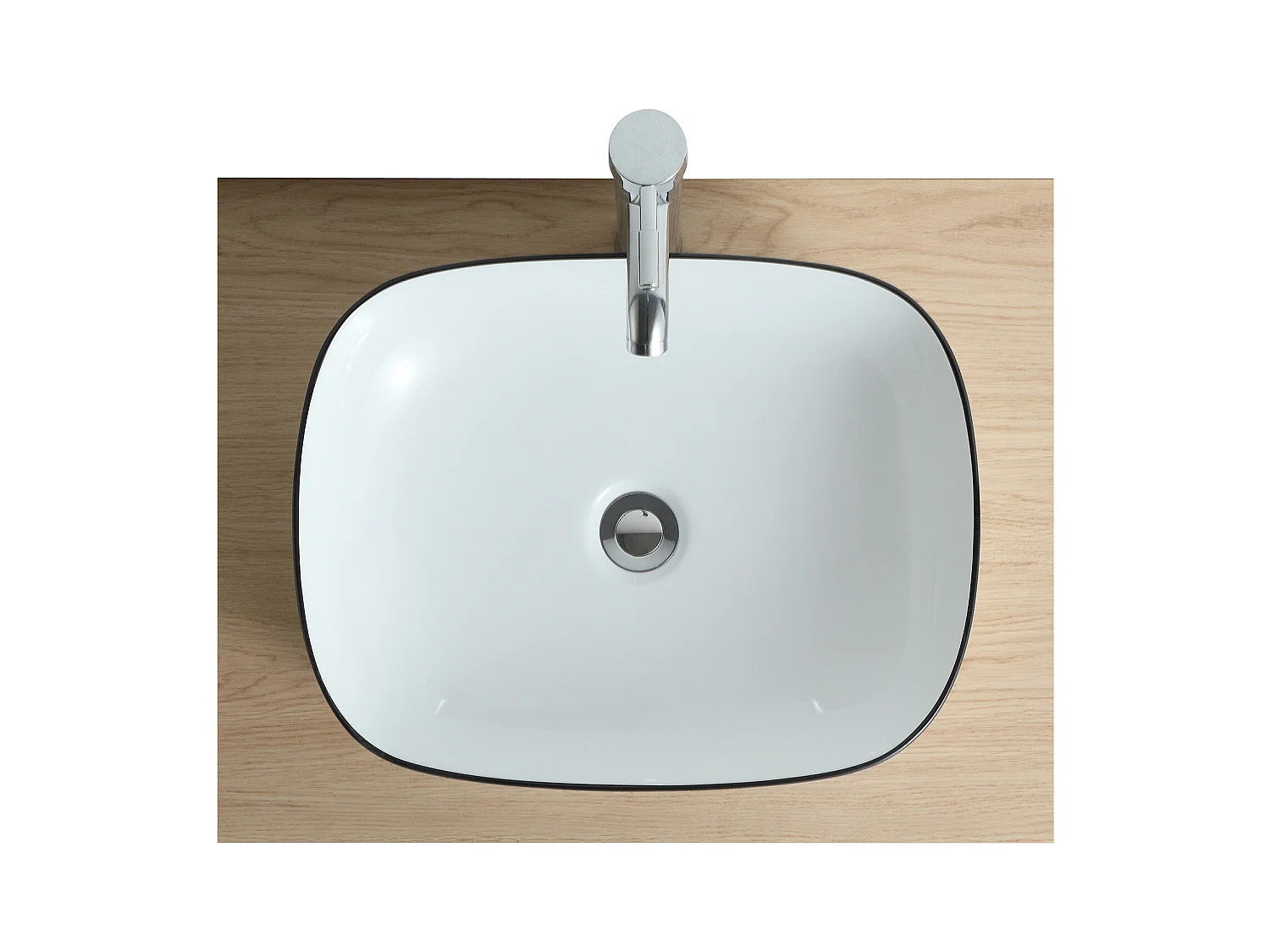 DIEGO VSQ A POSER RECT BLC/NOIR CERAM