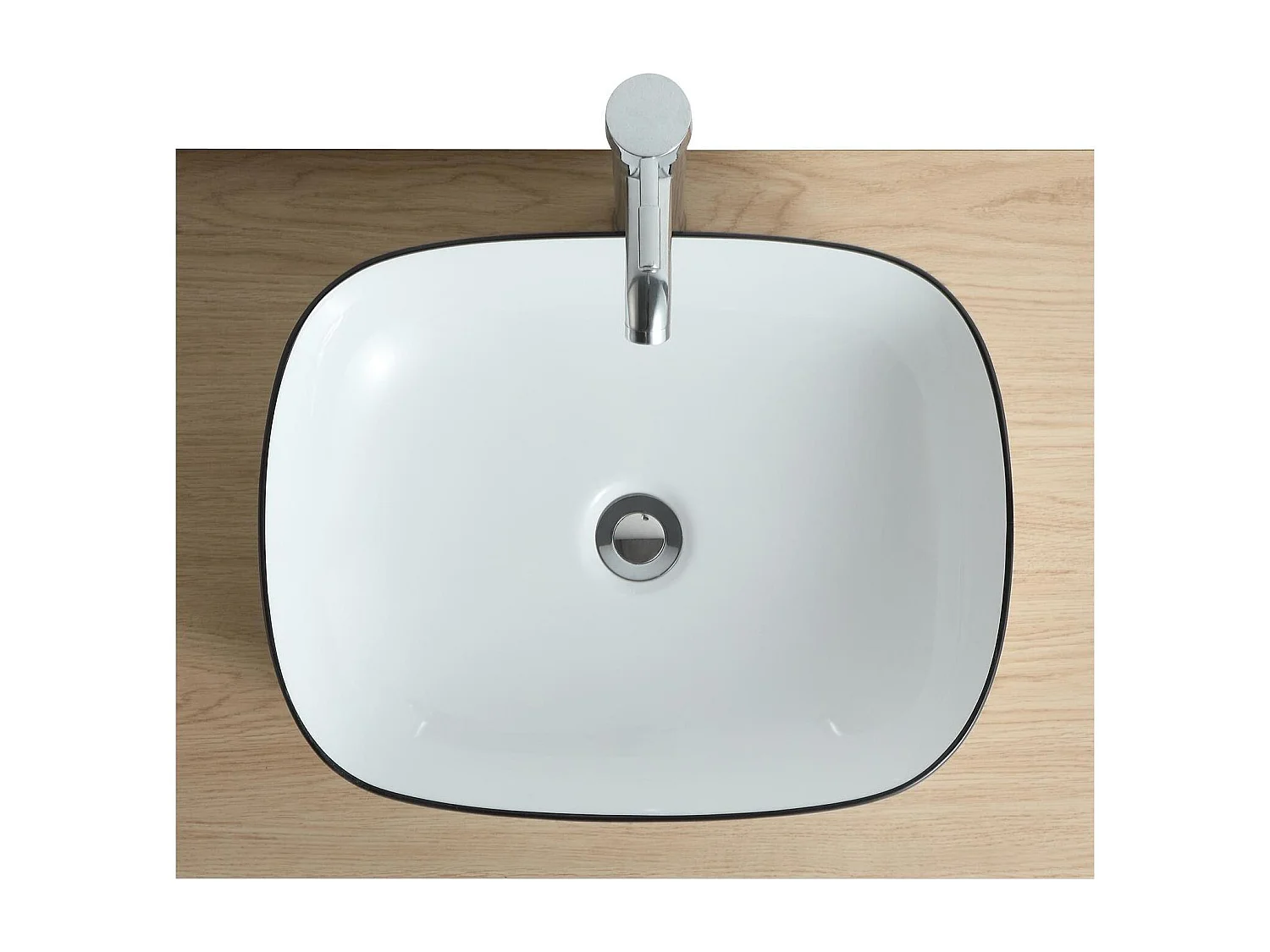 DIEGO VSQ A POSER RECT BLC/NOIR CERAM