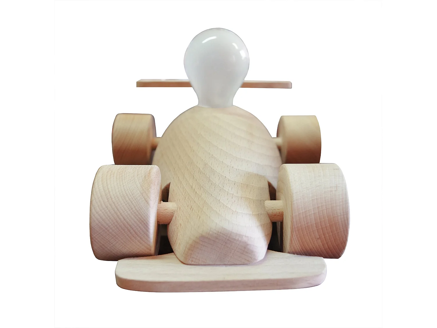 Lámpara de noche TOSEL ,madera,natural,A10xD28xP22cm