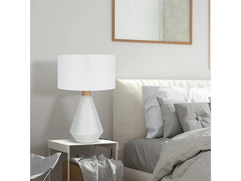 Lampe a Poser TOSEL ,verre,naturel,H53xD35xP35 cm