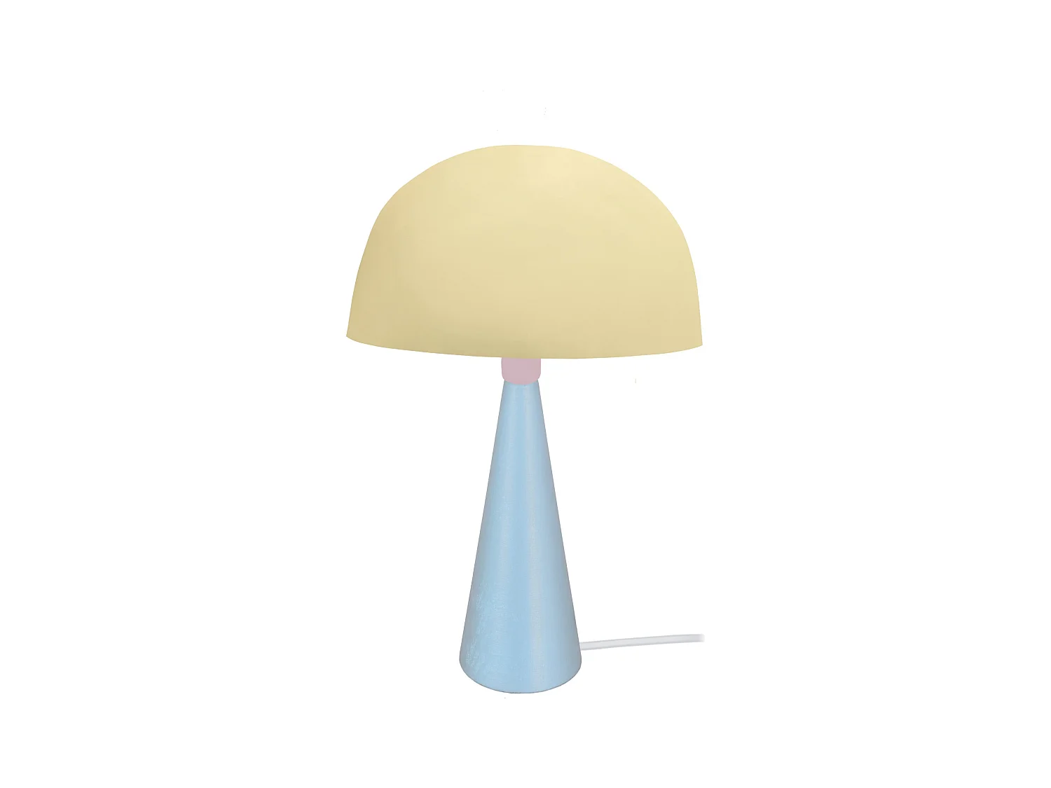 Lampe a Poser TOSEL ,métal,bois,beige,H37xD24,5xP24,5cm