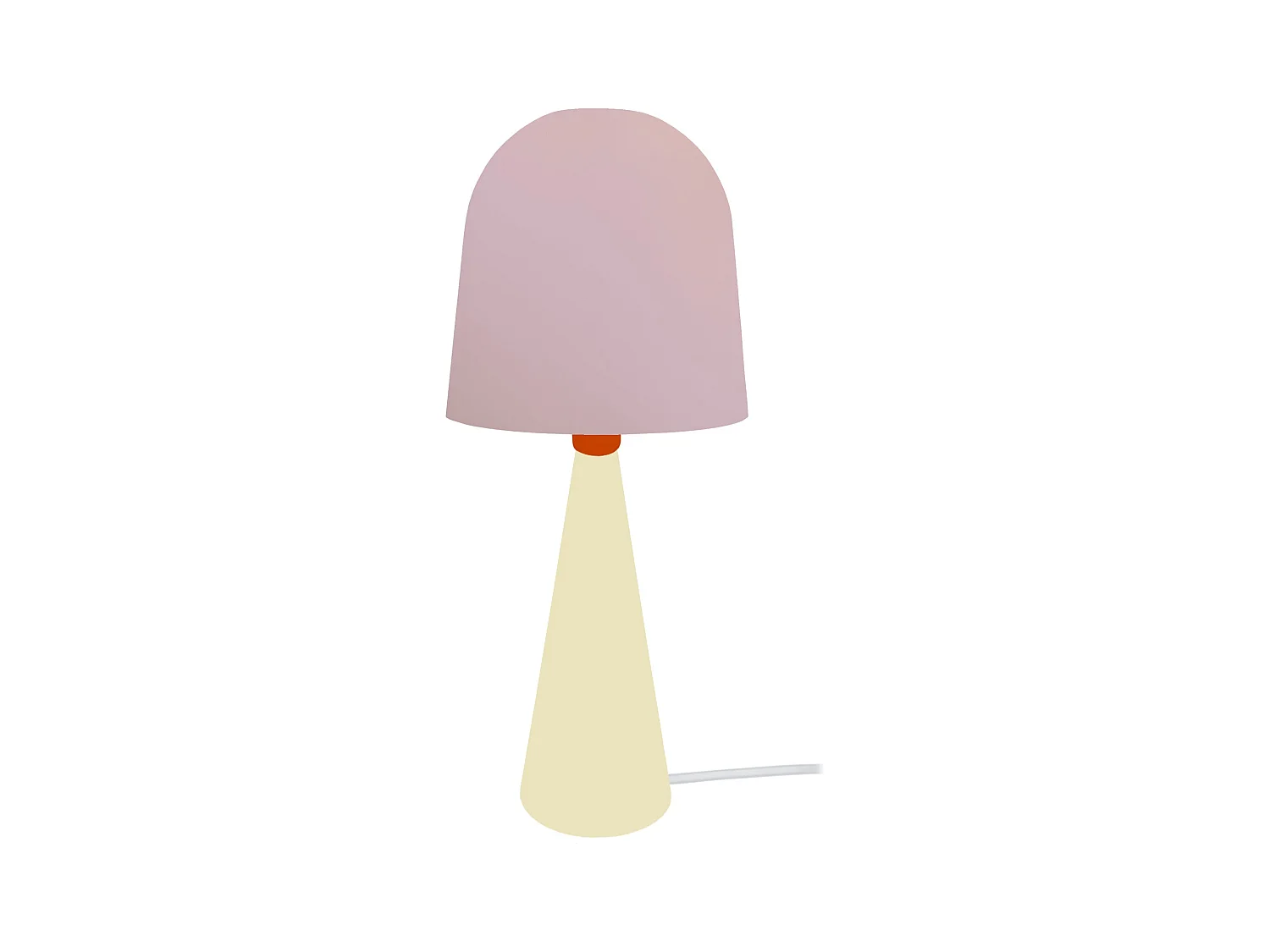 Lampe a Poser TOSEL ,métal,bois,Rose ,H37xD17xP17cm
