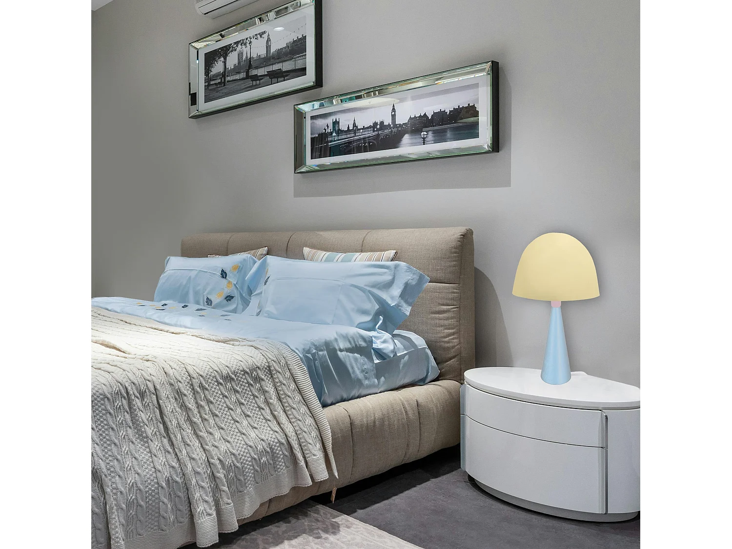 Lampe a Poser TOSEL ,métal,bois,beige,H37xD22xP22cm