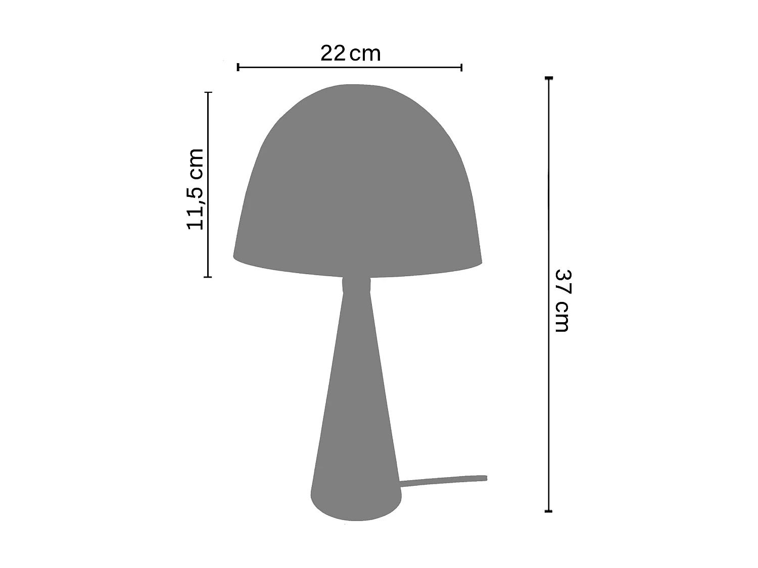 Lámpara de noche TOSEL ,metal,madera,beige,A37xD17xP17cm