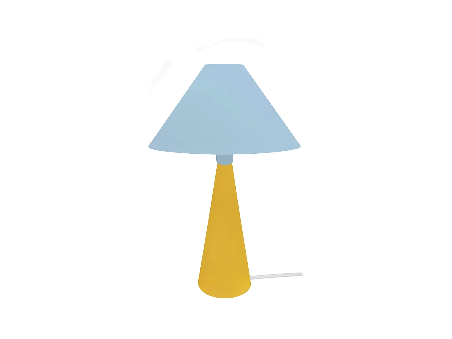 Lampe a Poser TOSEL ,métal,bois,Bleu,H37xD21xP21cm