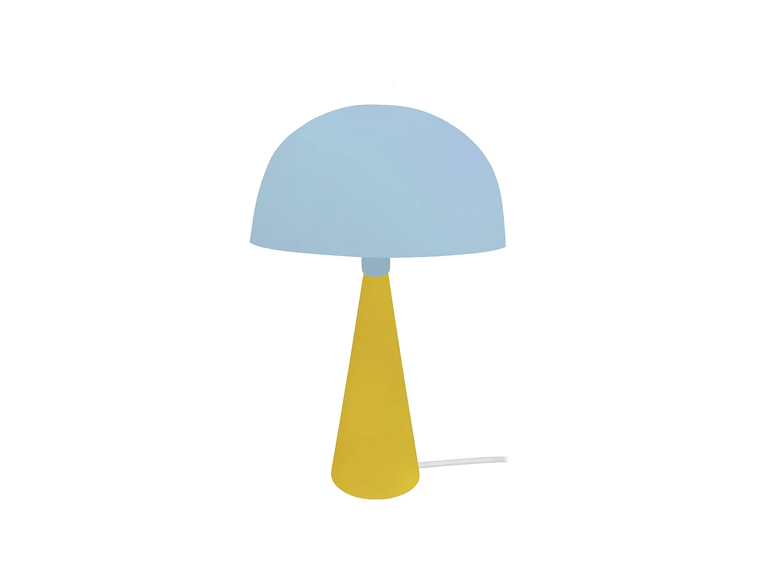 Lampe a Poser TOSEL ,métal,bois,Bleu,H37xD24,5xP24,5cm