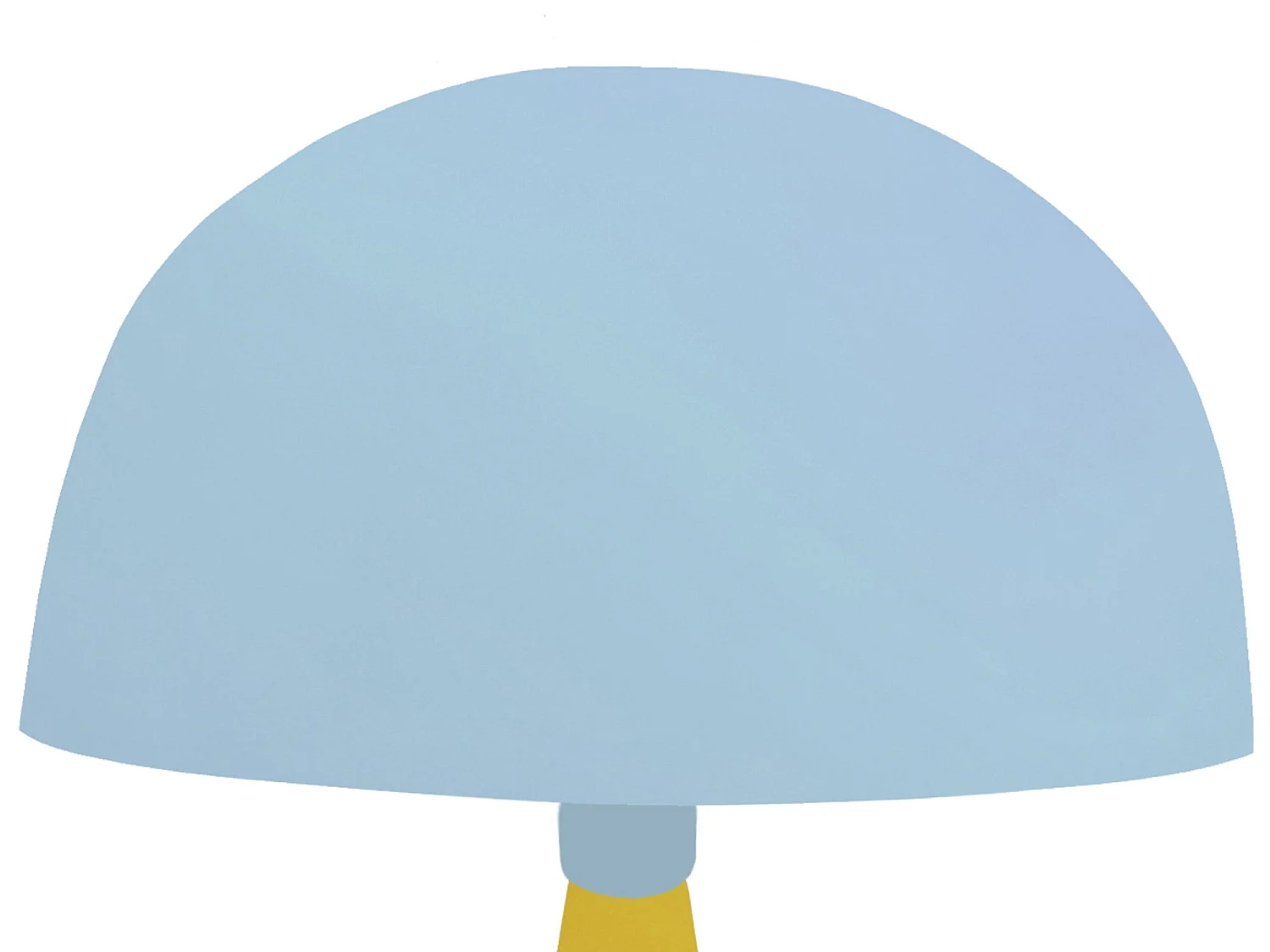 Lampada da tavolo cone legno giallo HANNA blu D'24,5cm