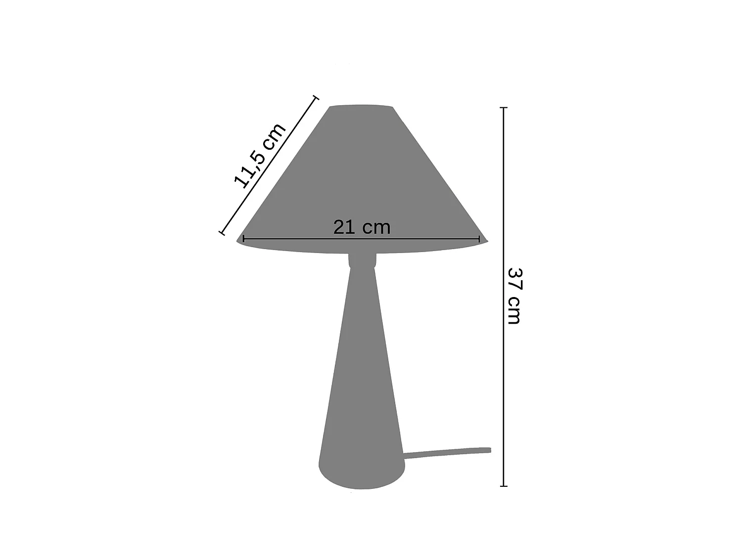 Lampe a Poser TOSEL ,métal,bois,Rose ,H37xD21xP21cm