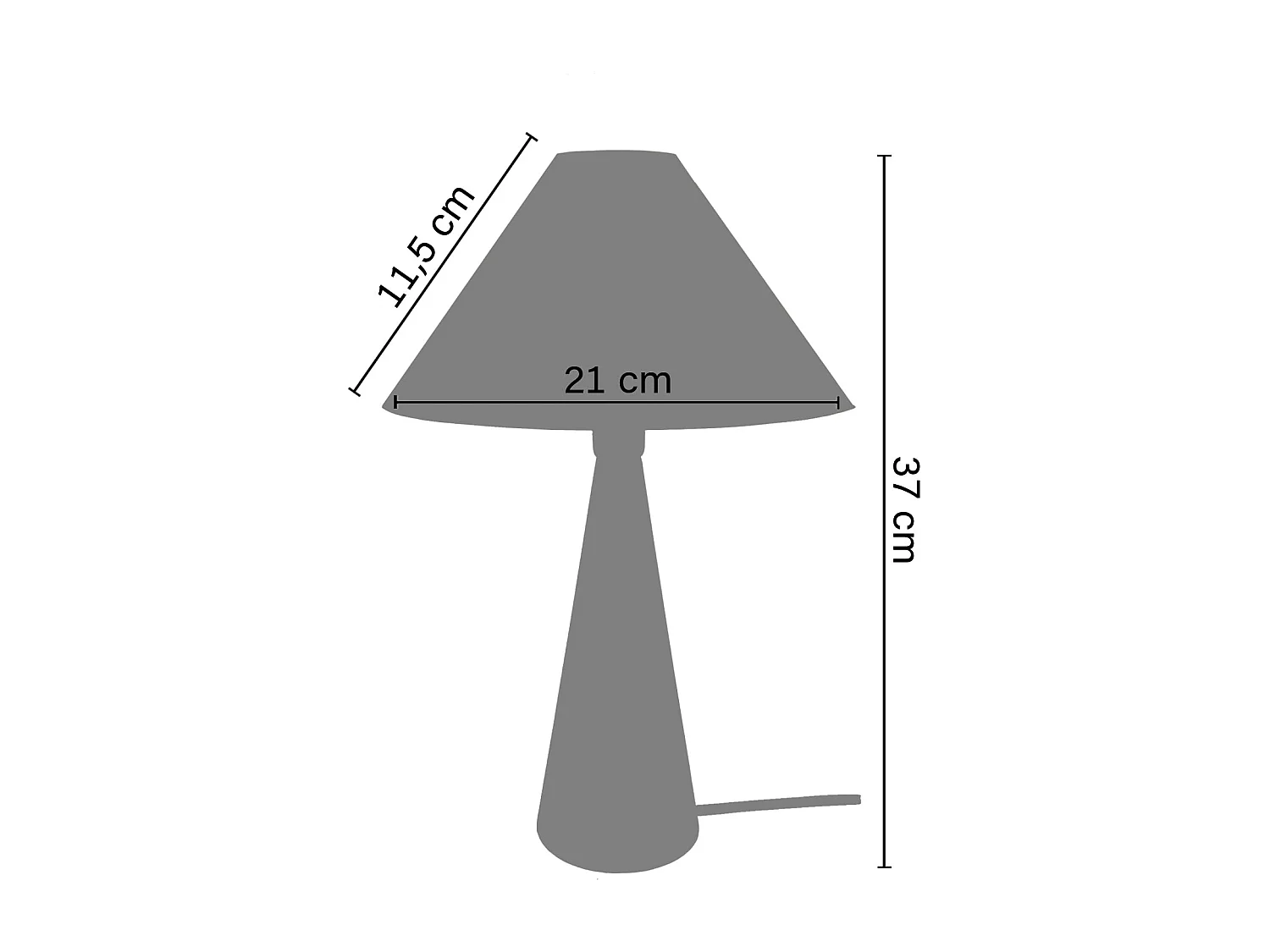 Lámpara de noche TOSEL ,metal,madera,Rosa ,A37xD21xP21cm