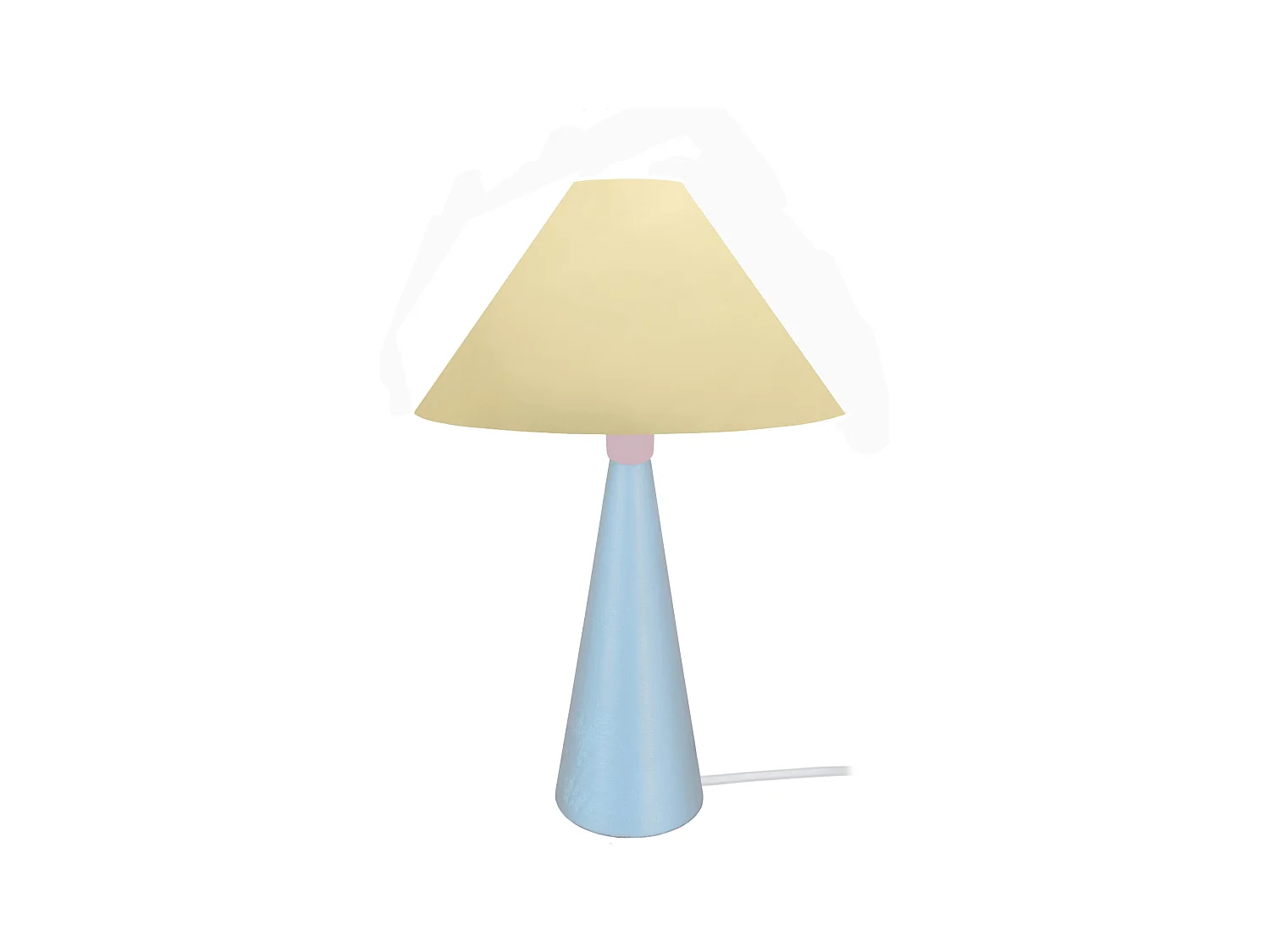 Lampe a Poser TOSEL ,métal,bois,beige,H37xD21xP21cm