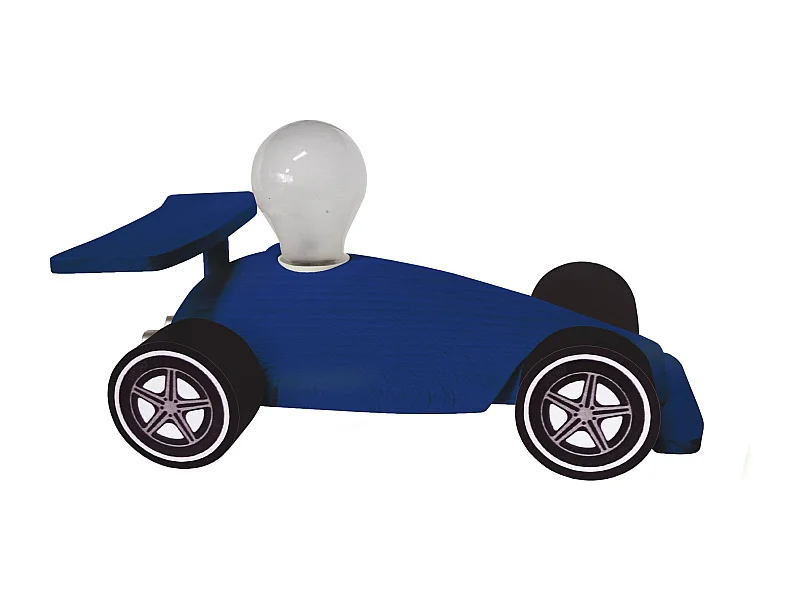 Lampe d'Enfant TOSEL ,bois,Bleu , H 24xD14x P 14cm