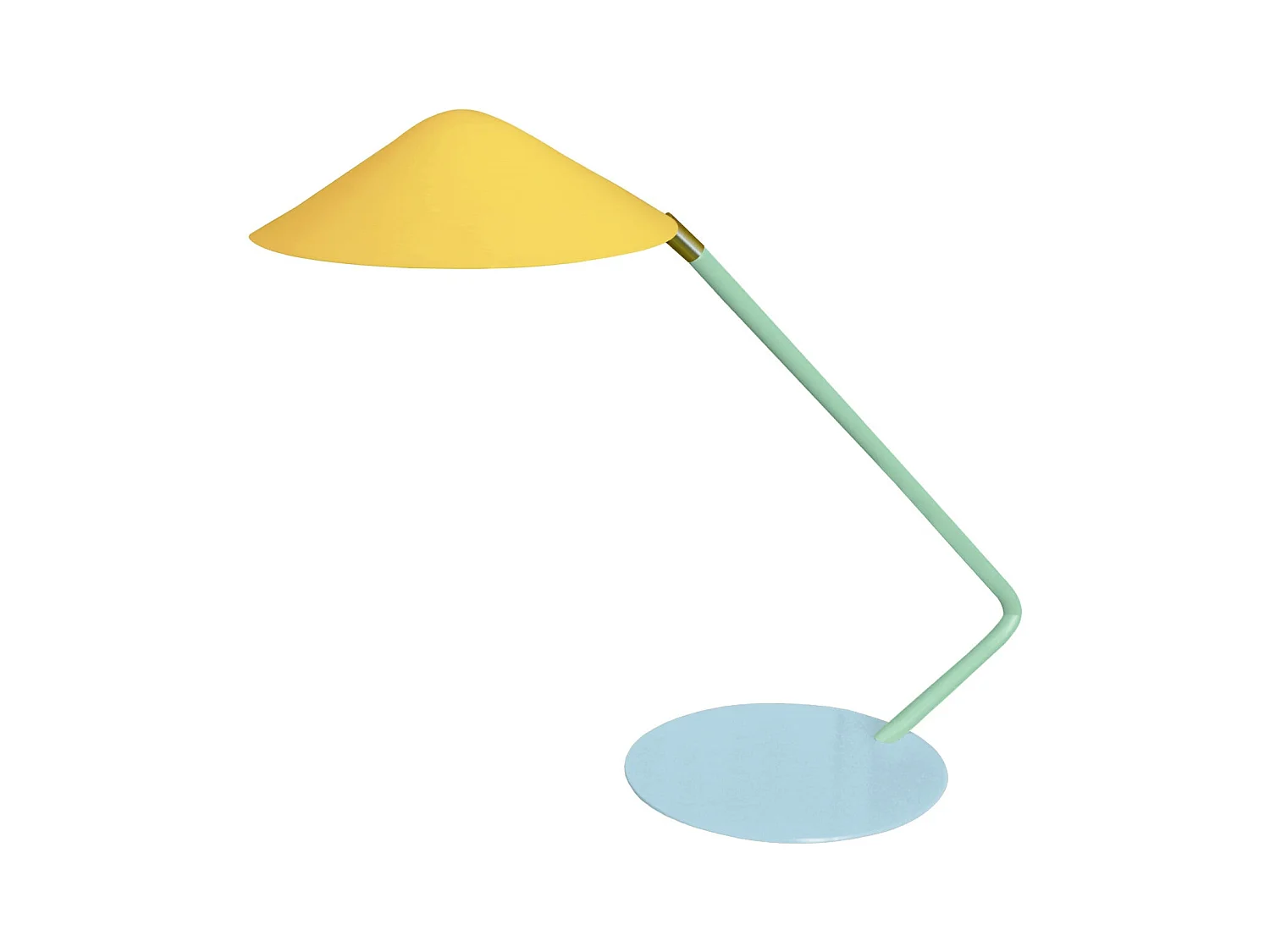 Lampe de Bureau TOSEL ,métal,Jaune ,H35xD20xP49cm