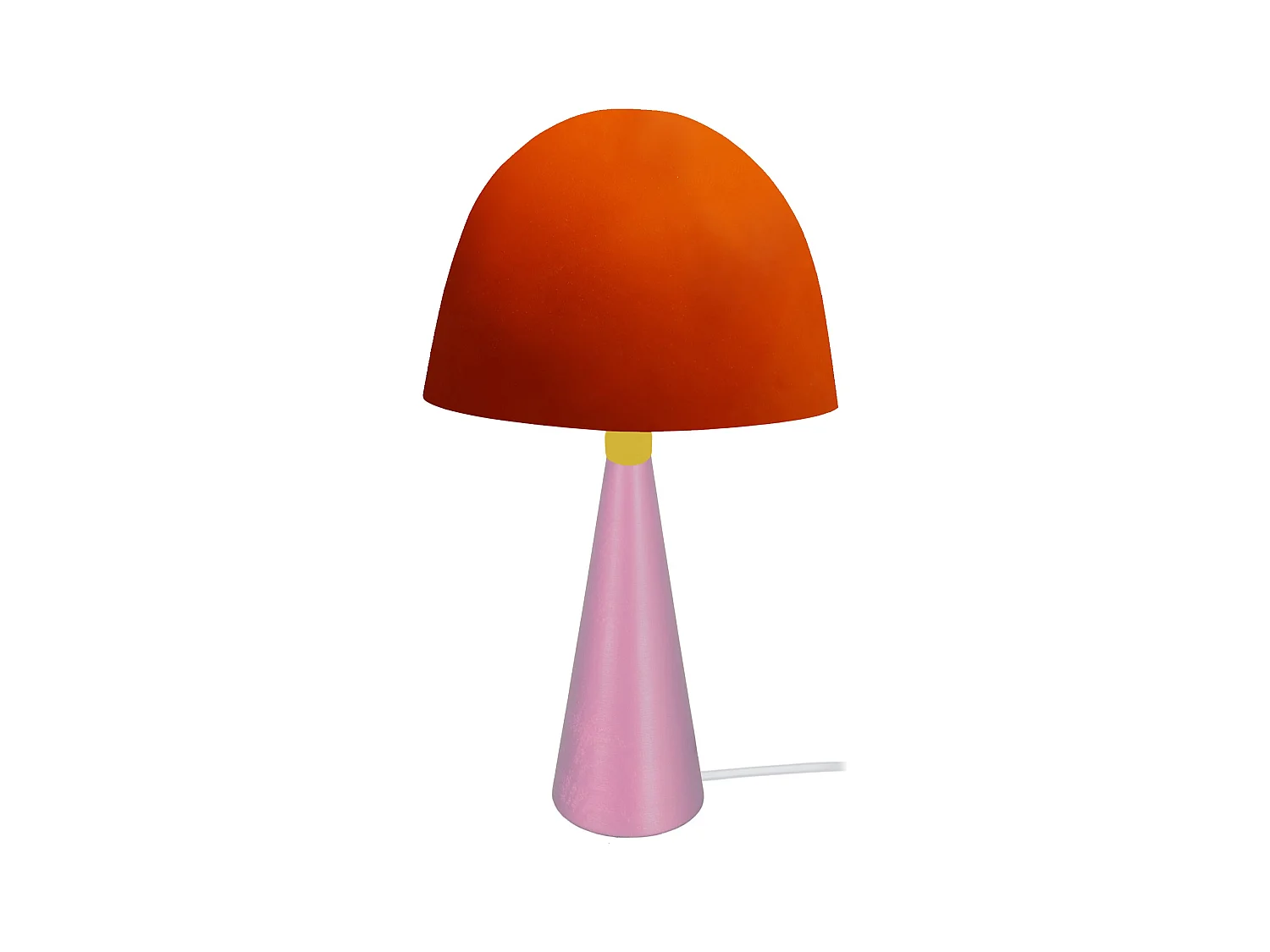 Lampe a Poser TOSEL ,métal,bois,Orange ,H37xD22xP22cm