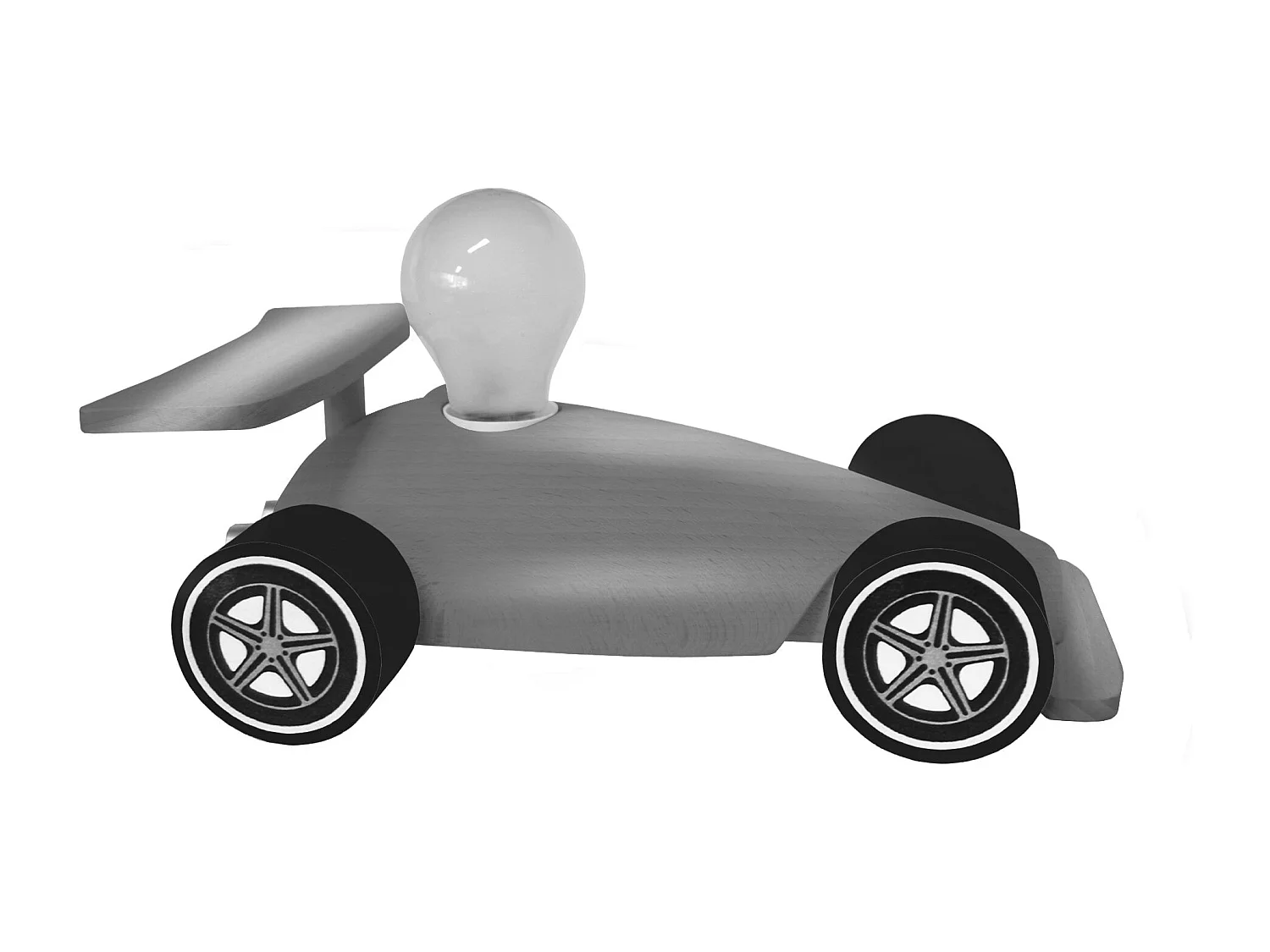 Lámpara de noche TOSEL ,madera,Aluminio , A10xD28xP 22cm