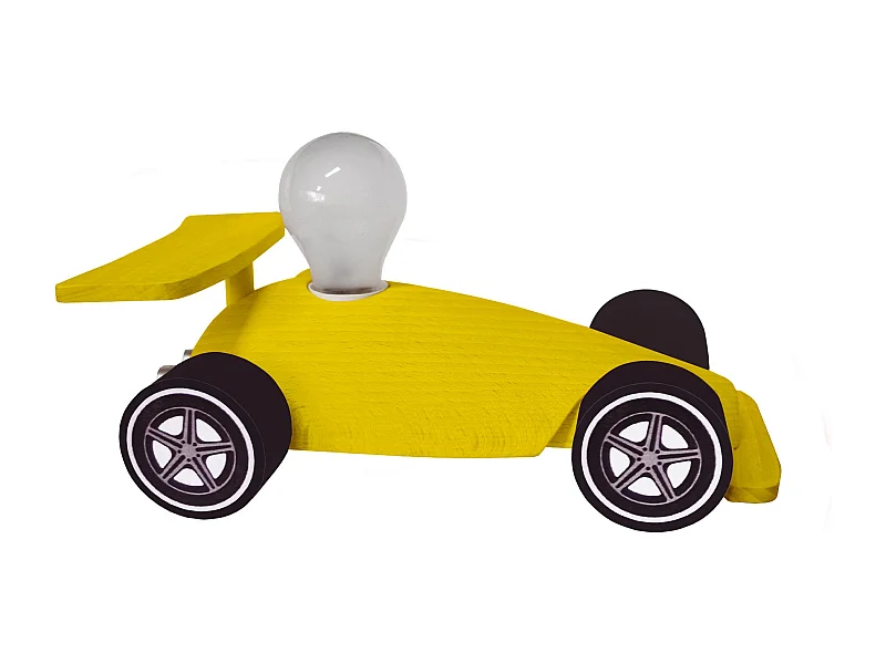 Lampe d'Enfant TOSEL ,bois,Jaune ,H24xD14xP14cm