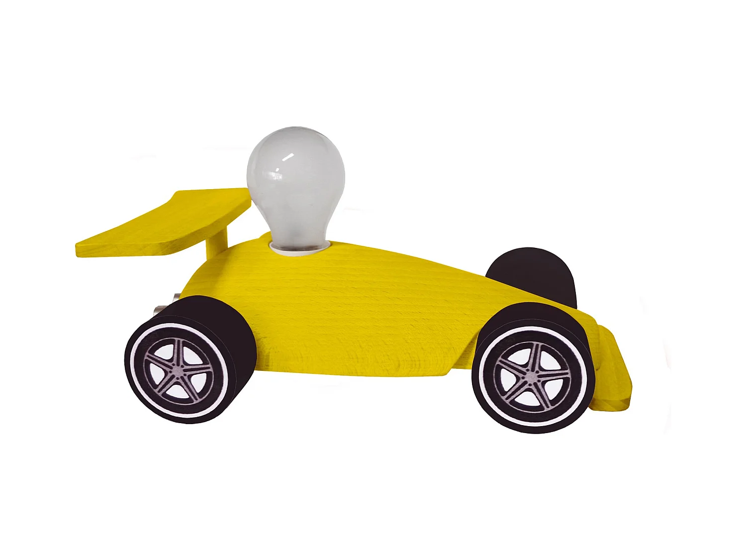 Lampe d'Enfant TOSEL ,bois,Jaune ,H24xD14xP14cm