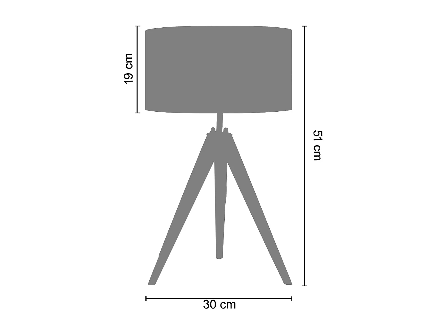 Lampe a Poser TOSEL  ,bois ,naturel ,H51xD30xP30 cm