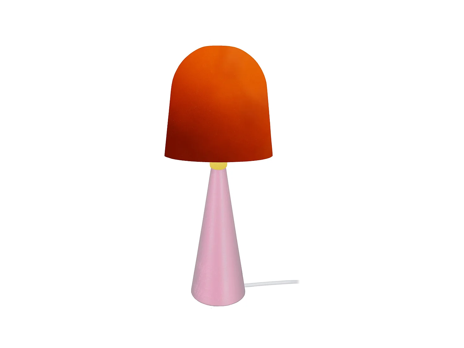 Lampe a Poser TOSEL ,métal,bois,Orange ,H37xD17xP17cm