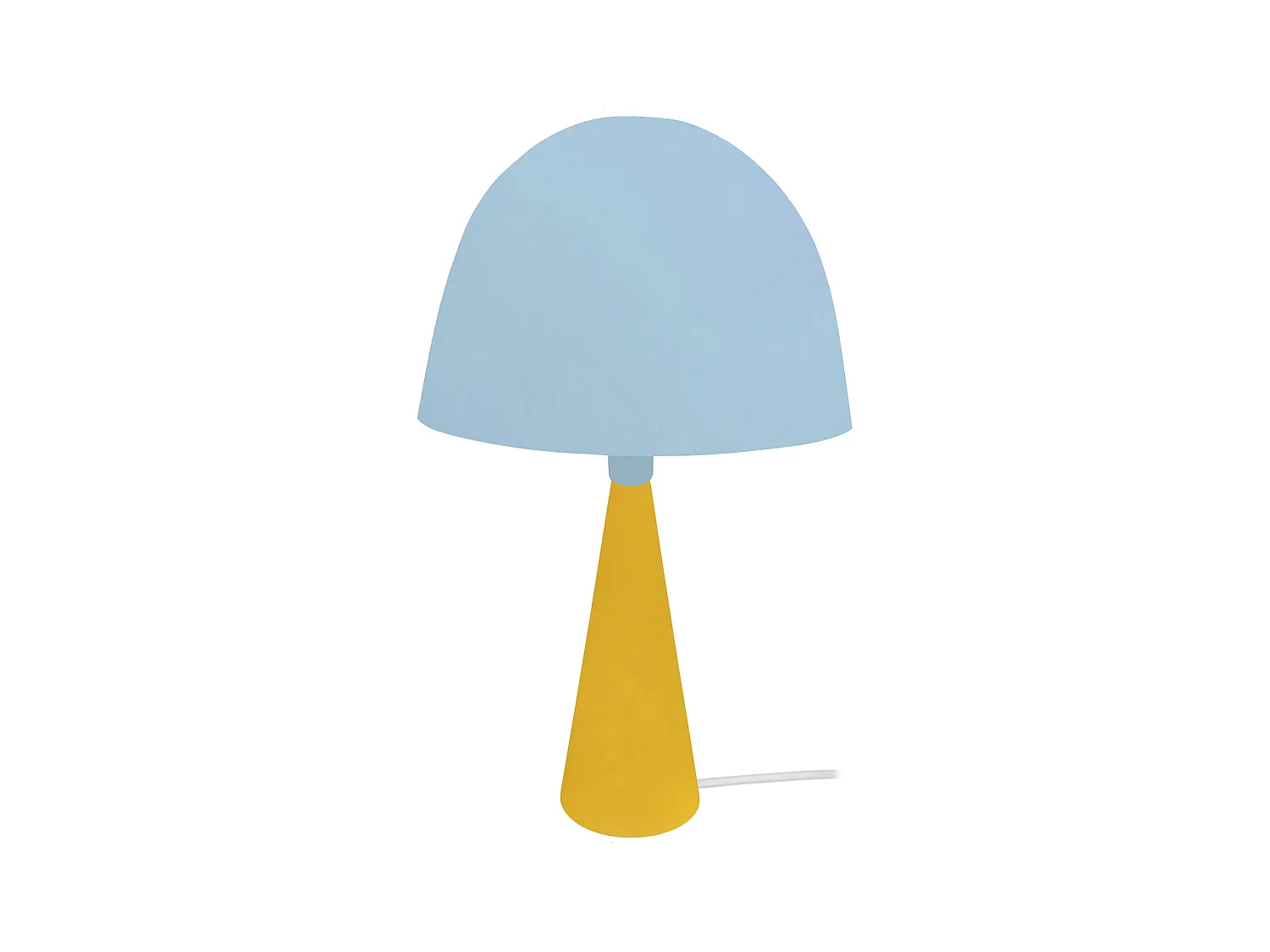 Lampe a Poser TOSEL ,métal,bois,Bleu,H37xD22xP22cm