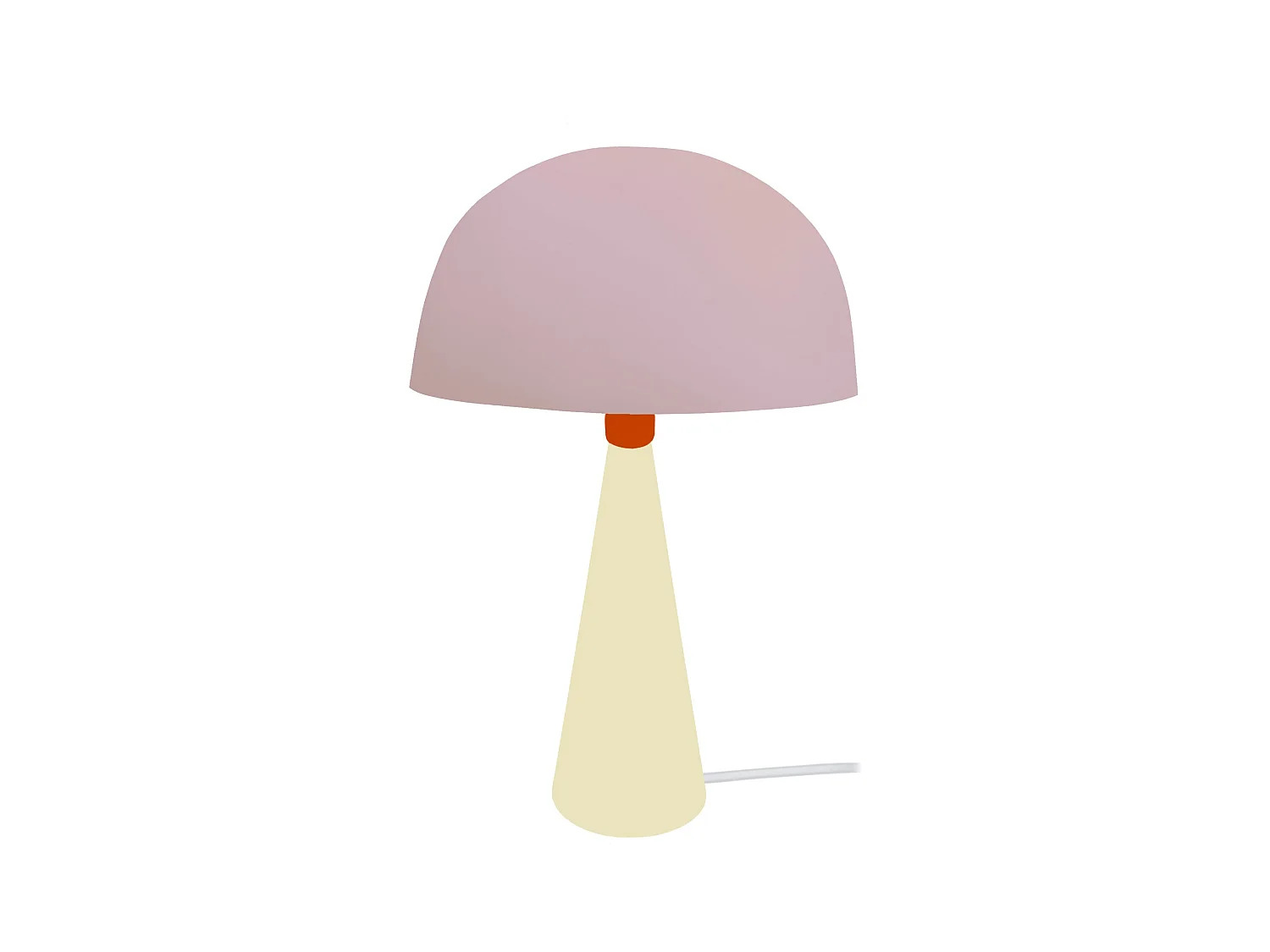 Lampe a Poser TOSEL ,métal,bois,Rose ,H37xD24,5xP24,5cm